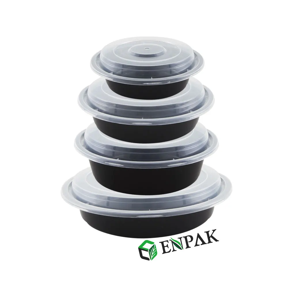 Disposable Stackable storage box PP togo plastic noodle bowl take away food container