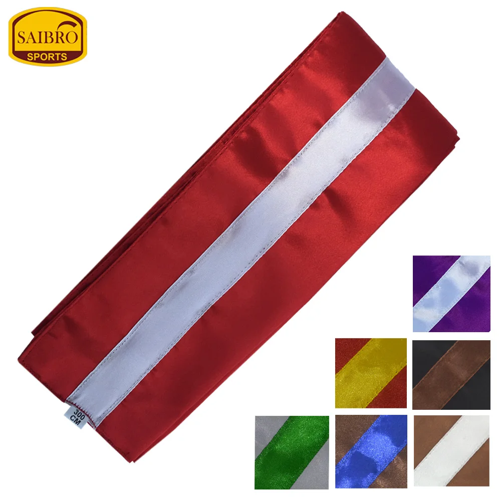 Custom High Quality Kung Fu Sashes with strips Solid Colors Of Wushu Kung Fu Belts Tai chi Sash Wushu Belt Sashes