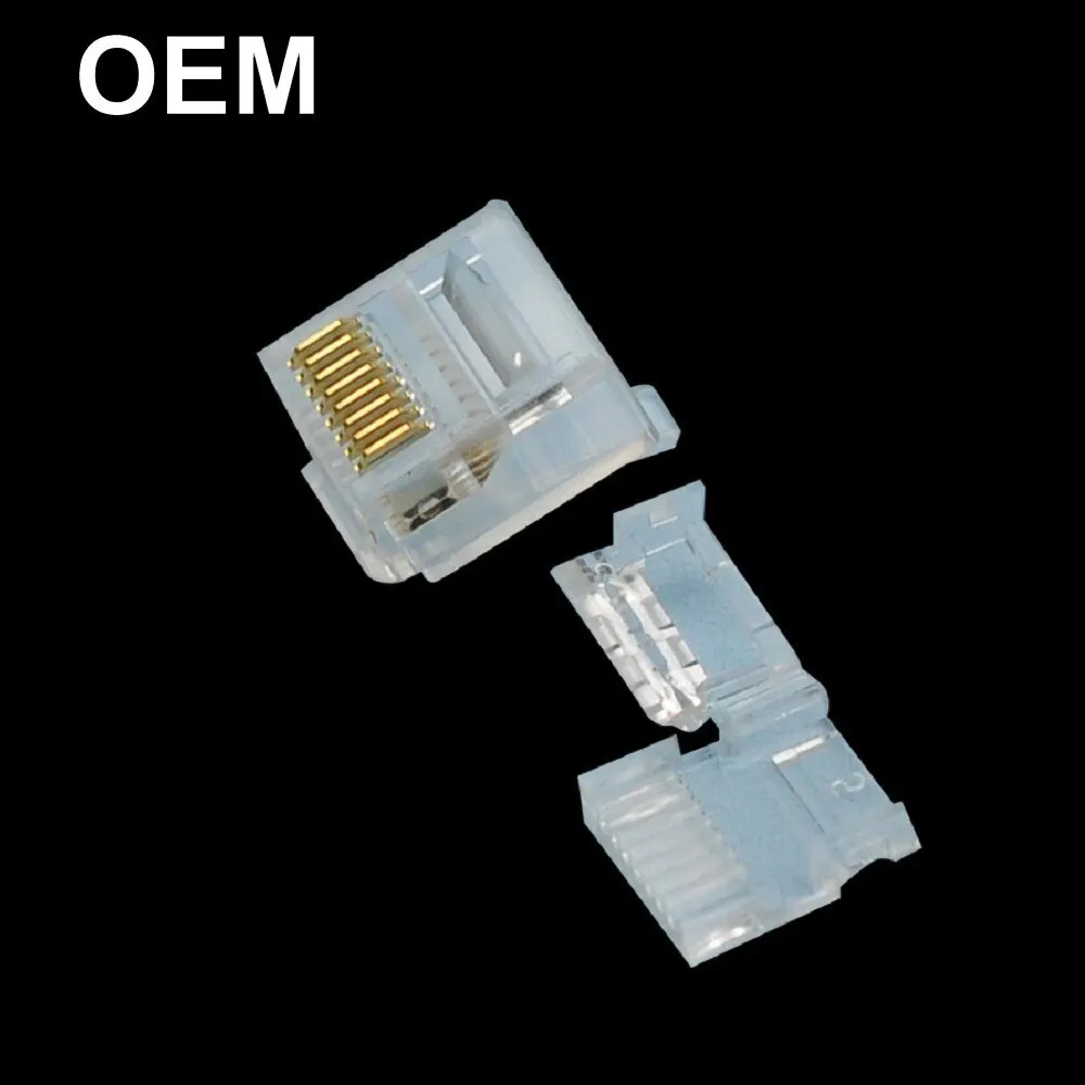 
stranded wire 3 prongs network cat6 RJ45 modular UTP cable connector 