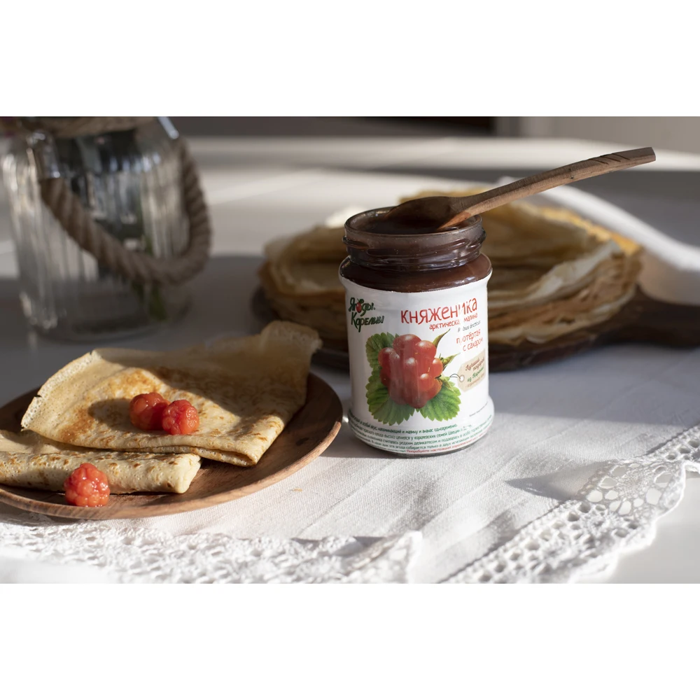 Best quality 100% natural arctic bramble jam in glass jars, fruit jams