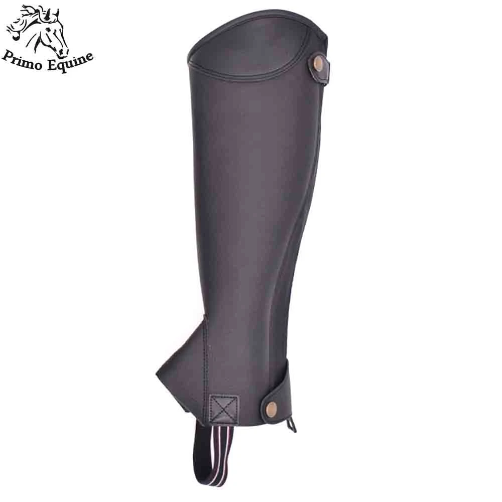 Best Quality Horse Riding Sports Wear Premium Brown leather and Elastic Straps Horse Riding Half Chaps