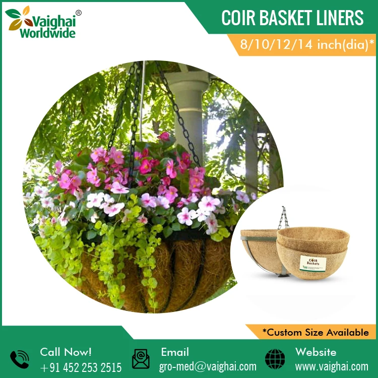 Superior Quality Natural Coconut Fiber Hanging Basket Liners | Garden Supplies