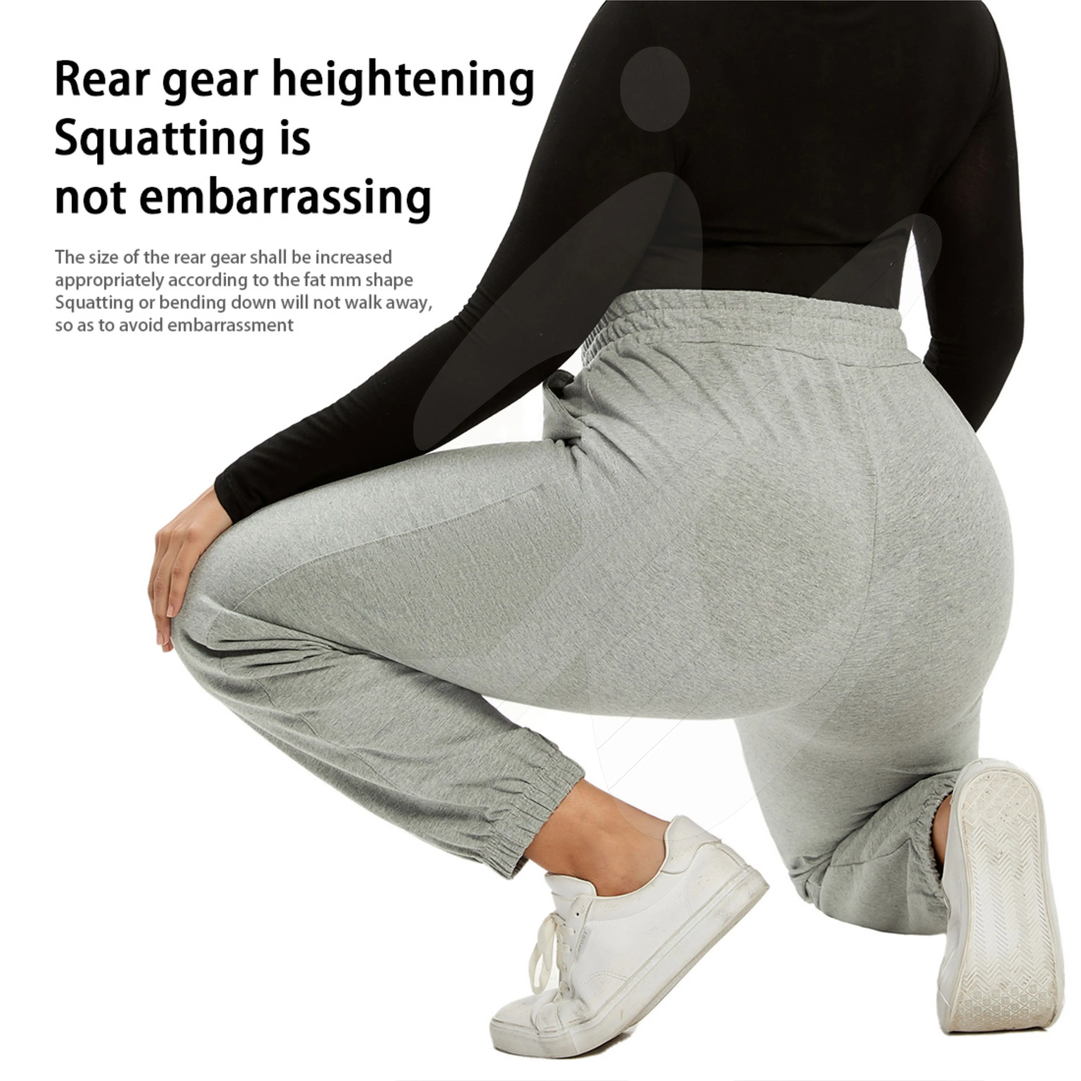 jogger Women Women Ladies Baggy Pants Loose Fit Elastic Waist Black Jogger Women Casual Trouser