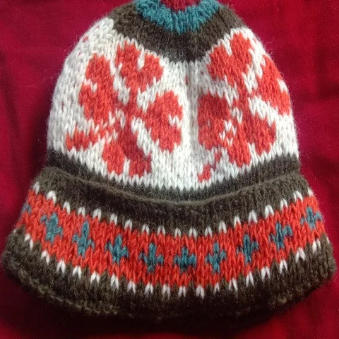 Beth Flower  Woolen Winter Hat