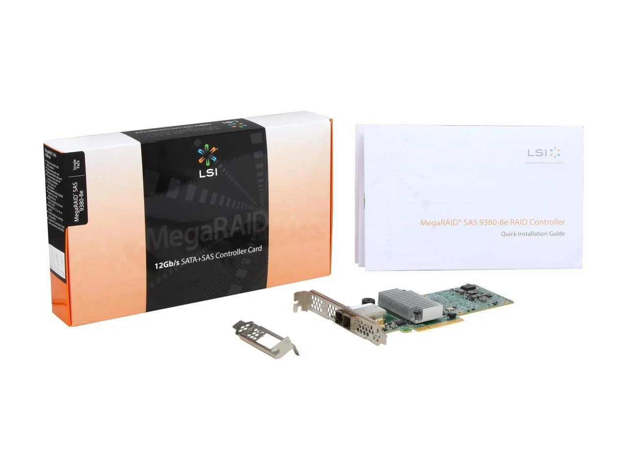 Низкопрофильная RAID-карта LSI 9380 MegaRAID SAS 9380-8e (LSI00438) PCI-Express 3 0x8 новая и оригинальная на складе
