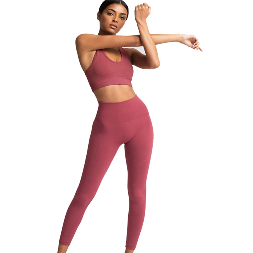 
Pakistan Made Women Gym Sets Running & Training Wear Suits With Bra & Fitness Tights For Female 