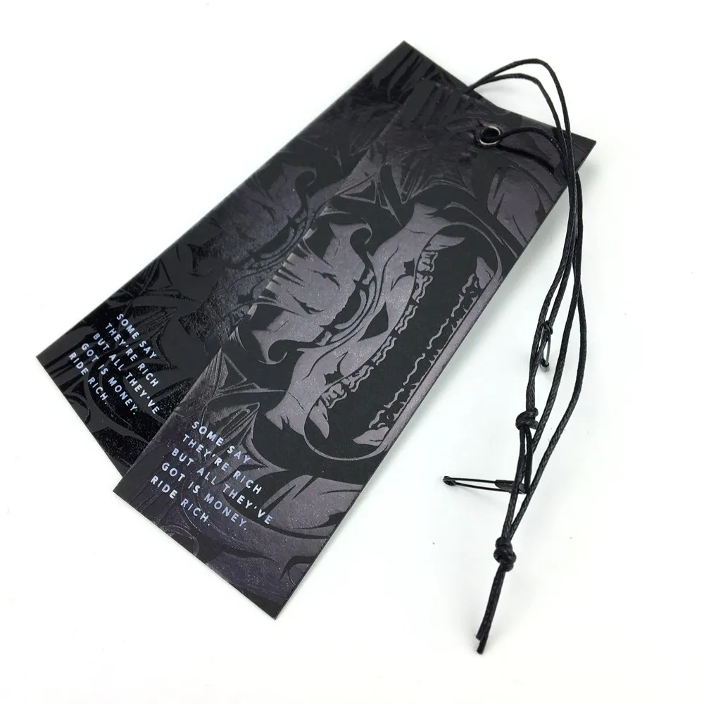 Eco-friendly Brand Logo OEM Custom Special Paper Cardboard Tag Swing Tag For Clothes Tshirt Hang Tags