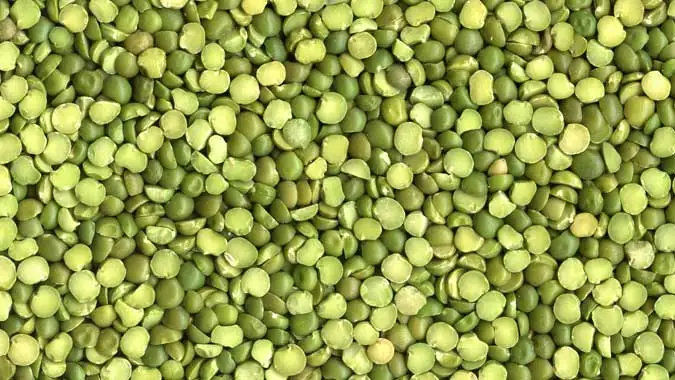 Зеленый горох канадский зеленый голубиный разделенный