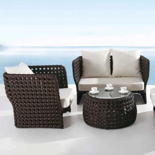 SOFA SET GARDEN FURNITURE RATTAN WICKER FURNITURE SOFA WHOLESALE PRICE FACTORY FROM VIETNAM