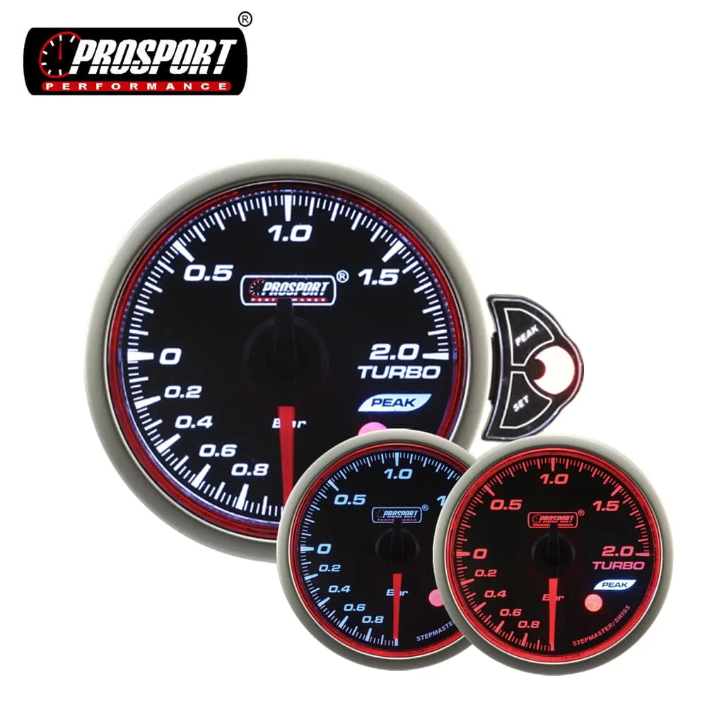 Универсальные детали для электротюнинга гоночных автомобилей, 60 мм, 2-3/8 дюйма, черный датчик усиления, измеритель-1-2 бар, темно-серый, алюминиевый корпус, светодиодный дисплей