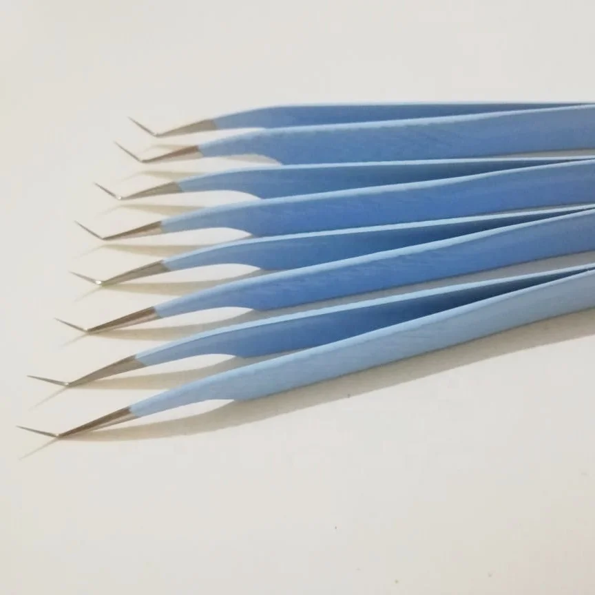 Wholesale Price Powder Coated 90 Degree Isolation Lash Extension Tweezers For Making Good Fans Sustainable Stainless Steel