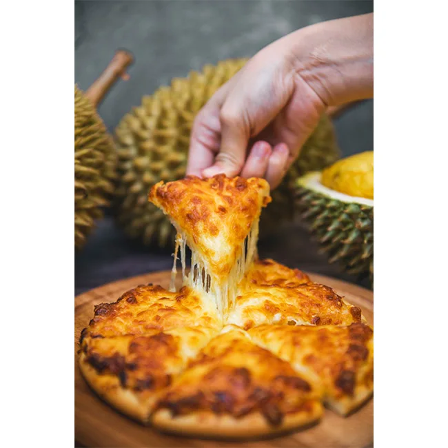 Bulk Sale Frozen Durian Pizza Halal Certified Rich Cheesy Best For & Lovers From Malaysia