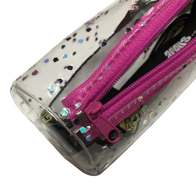 Eco-friendly Stationery Custom Flexible PVC pouch Stylish Pen Multi-Colored Cosmetic Zipper Pouch
