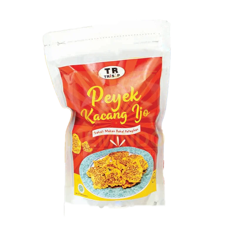 Best Price Wholesale TRISIP Indonesia Fried Mung Bean Crackers 80g per Bag 100% Natural