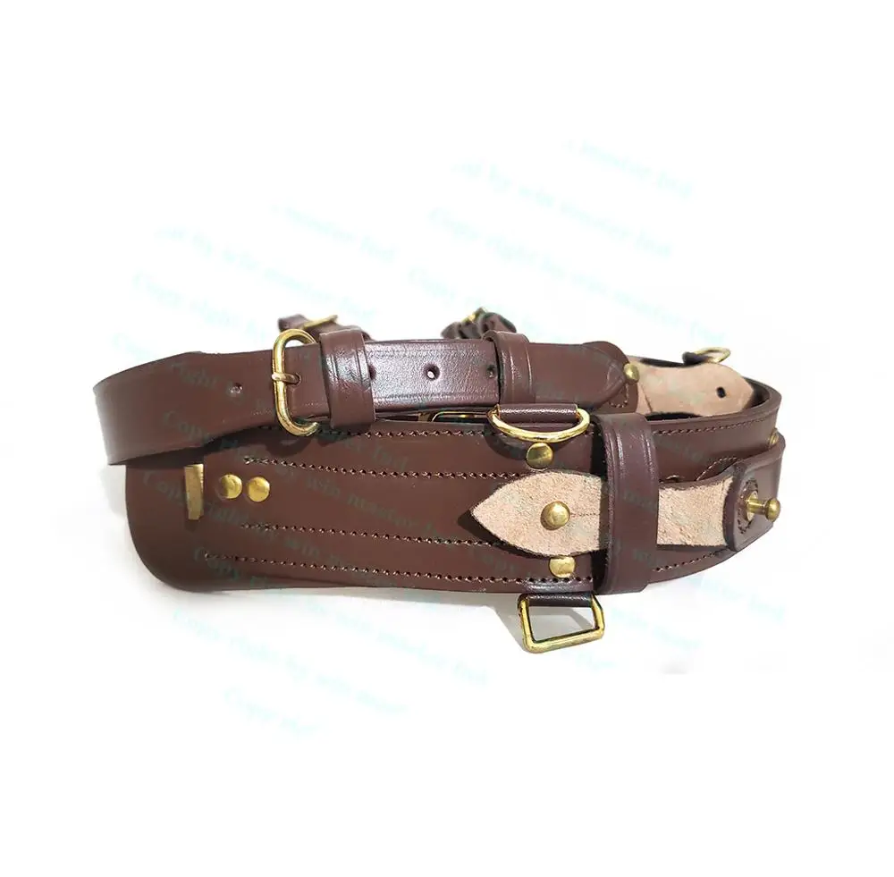 SAM BROWNE LEATHER BELT & CROSS STRAP Ceremonial OFFICERS SHOULDER BELTS