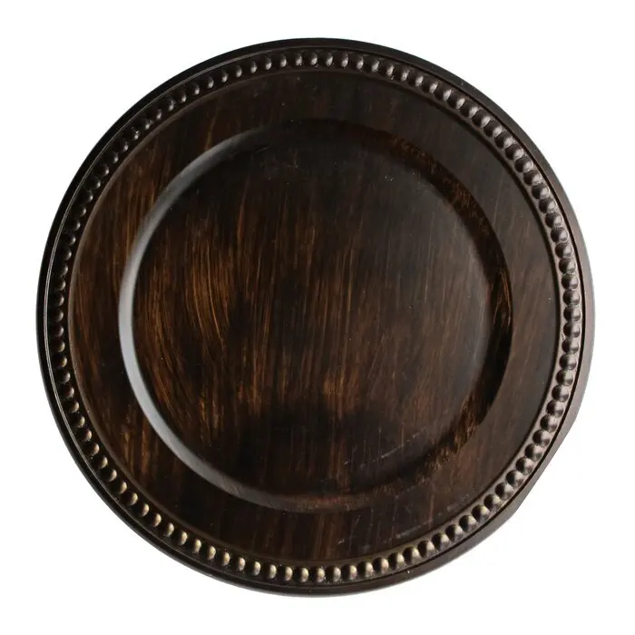 Hot selling Hammered Decorative Round Charger Plates wholesale silver serving platter for wedding and kitchen