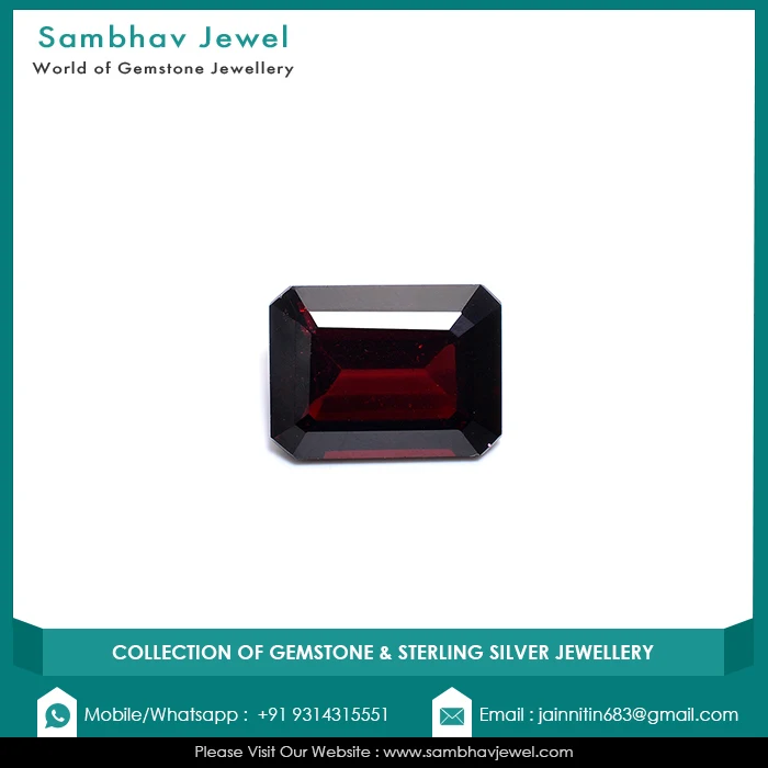 High Quality Fancy Natural Garnet Gemstone Gem Cut Stone 8x6mm Gemstone at Market Price genuine natural garnet stone