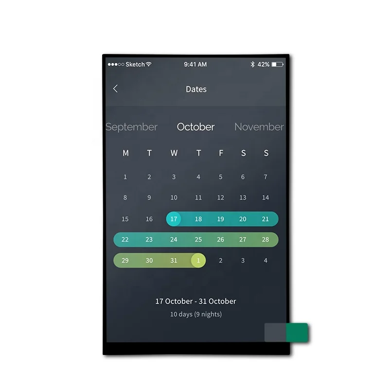 JD9366AB IC lcd screen 20 LEDs backlight transmissive ips panel 7 inch lcd