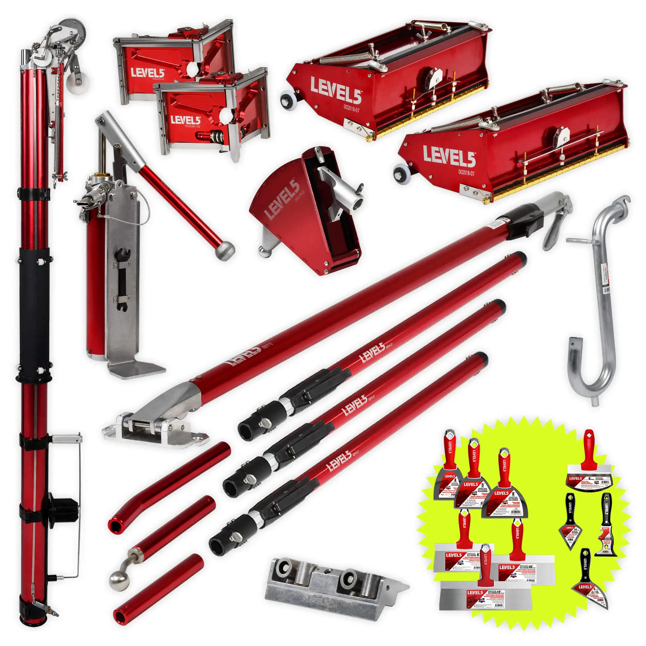 Best selling LEVEL5  Corner Tools | 4-622 | NIB Drywall Taping & Finishing Set w/ Flat Boxes