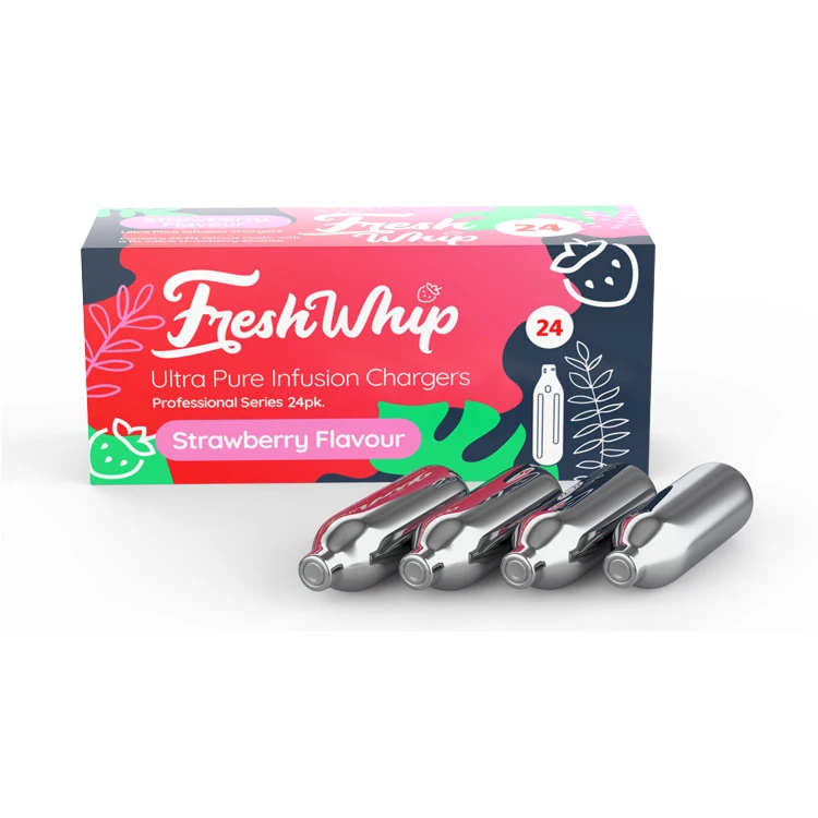 Эксклюзивная сделка на Freshwhip со вкусом клубники, 8,2 г, N2O, зарядные устройства для взбитого крема
