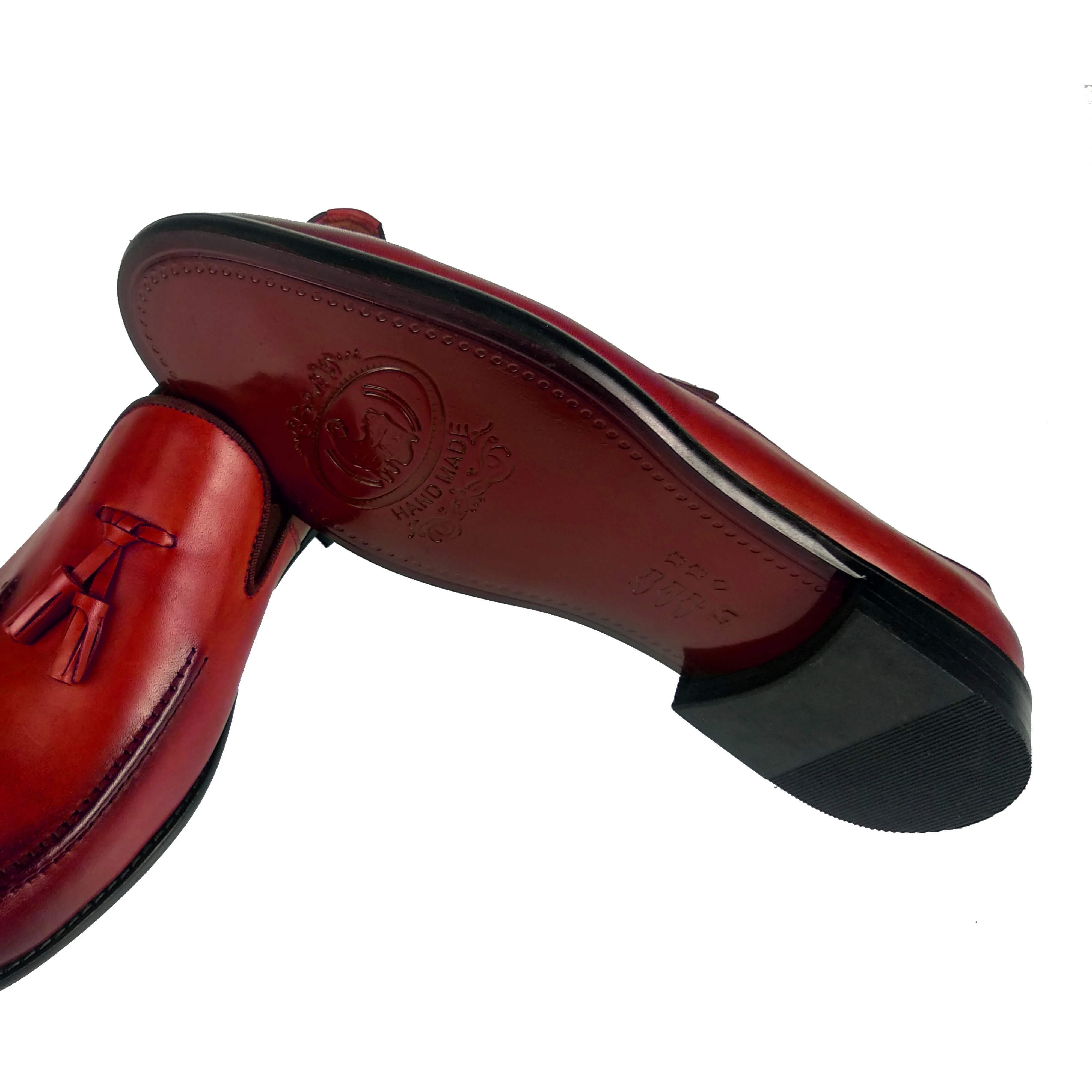 High oualty Red Loafer Men Handmade Genuine Leather Men Dress Shoes Italian Style Formal Oxford Daily Wears