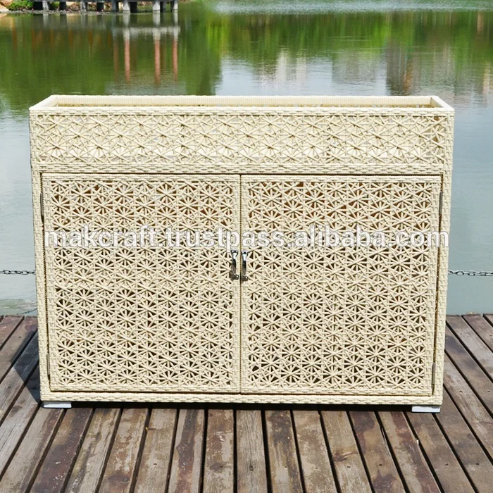 MRCB-0007 любую погоду поли PE открытый плетеная белый шкаф ротанга мебель