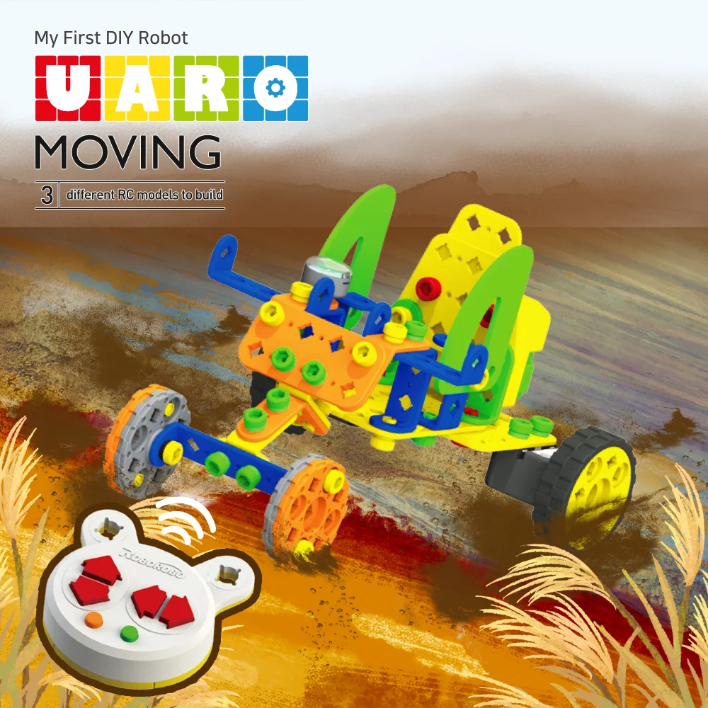 Best quality Korea patented RC car DIY toy robot UARO MOVING easy to build toy robot stimulating brain