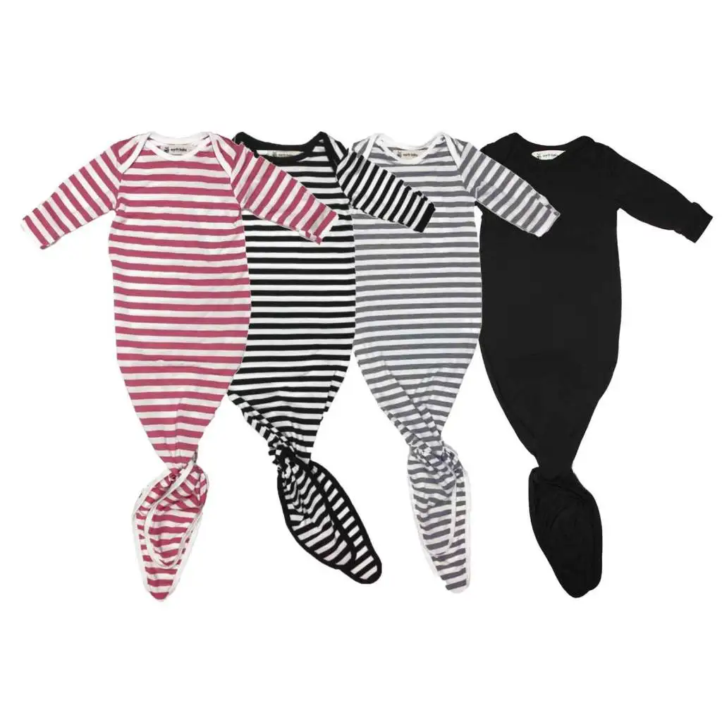 95% Bamboo 5% Spandex Knitted Stretchy Organic Very Soft Light Weight Breathable Baby Sleeping Gown