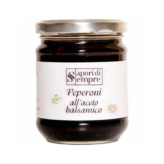 # DELIKATESSE, высокое качество, Сделано в Италии, сладкий перец в бальзамическом уксусном соусе, приправа без глютена для веганов, 250 г