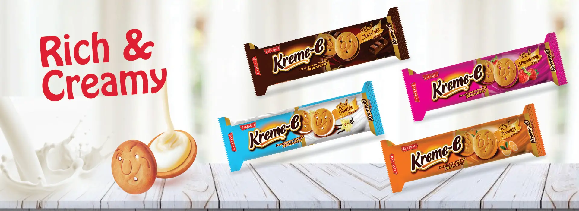 Delicious flavored cream biscuits 150 gms at whole sale price