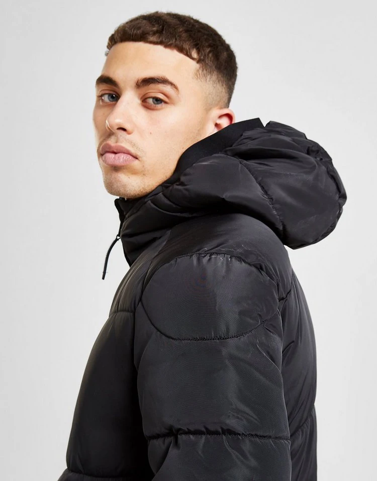 OEM Supplies Custom Logo Winter Jacket Fashion Casual Classic Solid Zippers Nylon Puffer Jackets For Men parkas