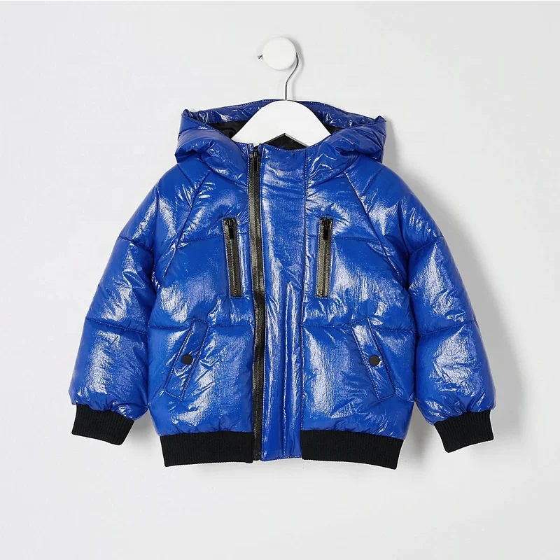 
 Оптовая продажа от производителя, новейший дизайн, модная детская пуховая куртка, зимнее плотное теплое пальто для маленьких мальчиков, синяя стеганая куртка  