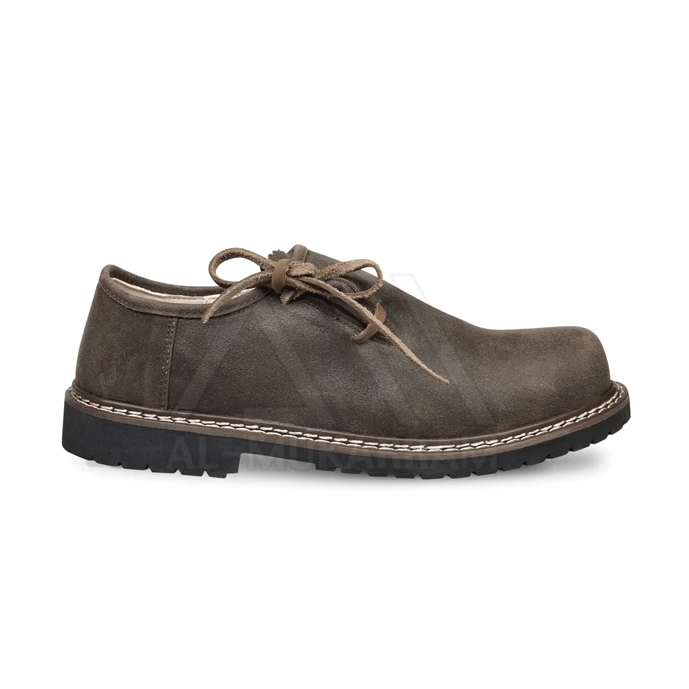 
Dark Brown Leather Bavarian Lederhosen Shoes For Men 