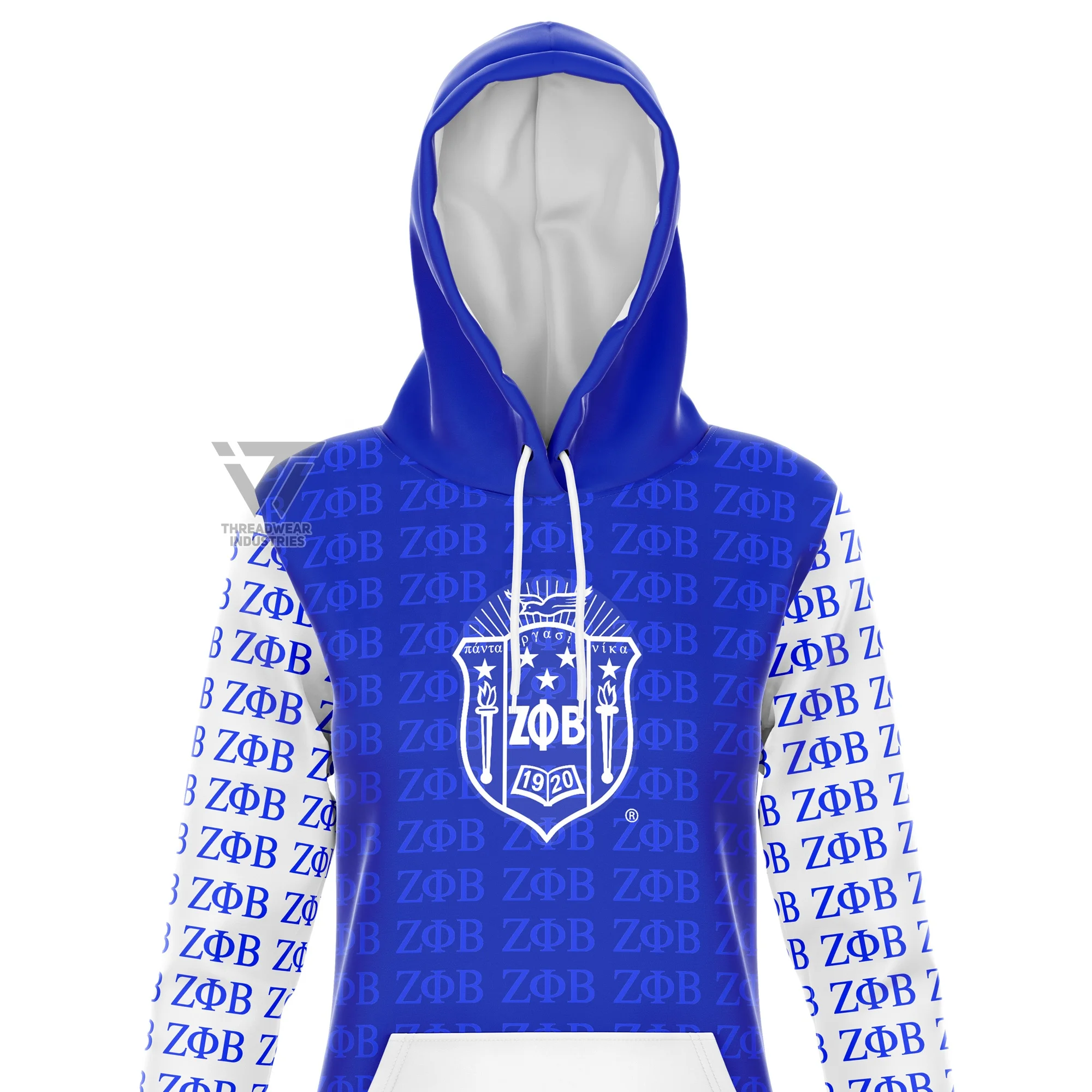 Custom Zeta Phi Beta Sorority Sublimated Hoodie Dress