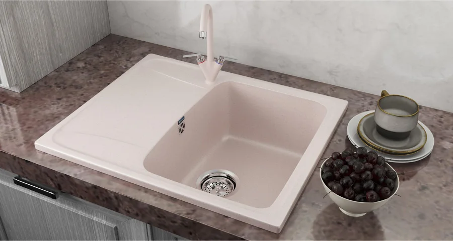 Top quality kitchen sink ULGRAN U-201 reversible, rectangular kichen sink single bassin sink