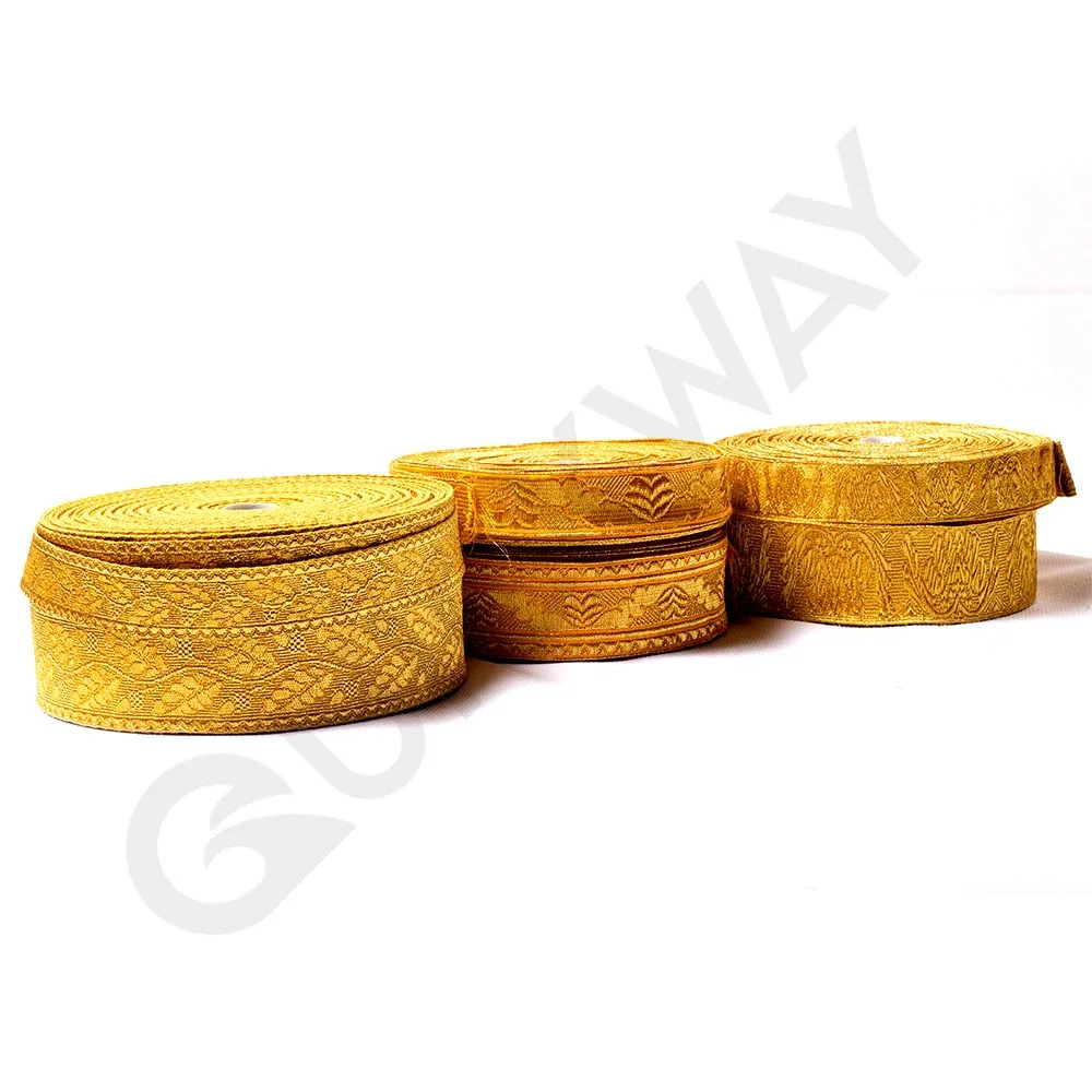 Золотая церемониальная коса из майларового кружева | Церемониальная форма золотая новый стиль