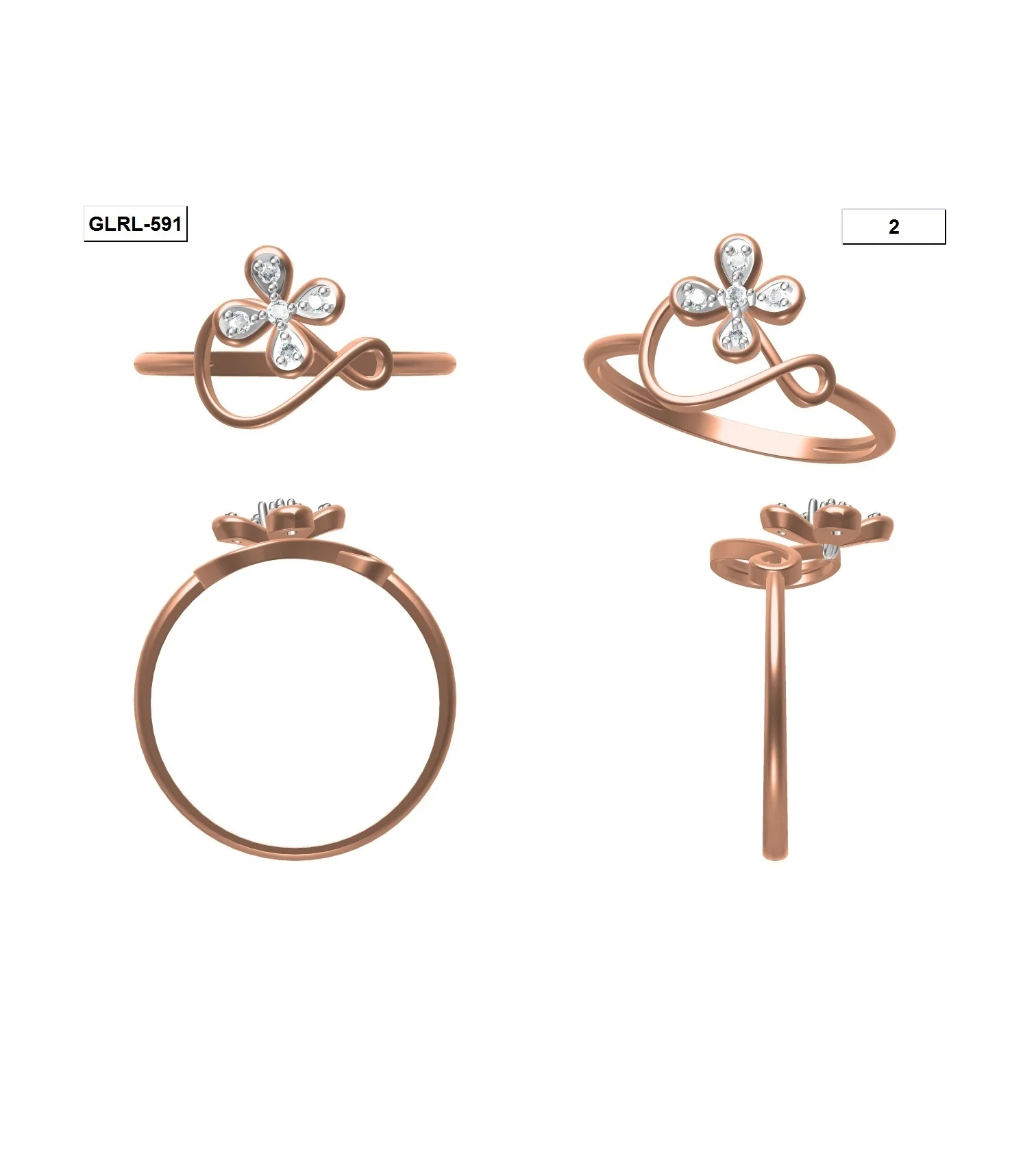 
Wholesale 18K Rose Gold One Line Diamond Engagement Ring For Women Indian Handmade Pave Diamond Designer Maamoona Ring Jewelry 