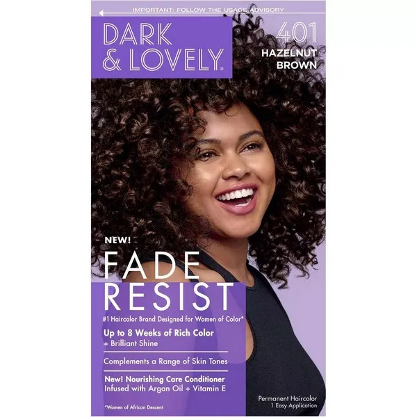 
Dark & Lovely Fade Resist Permanent Haircolor, 401 Hazelnut Brown 