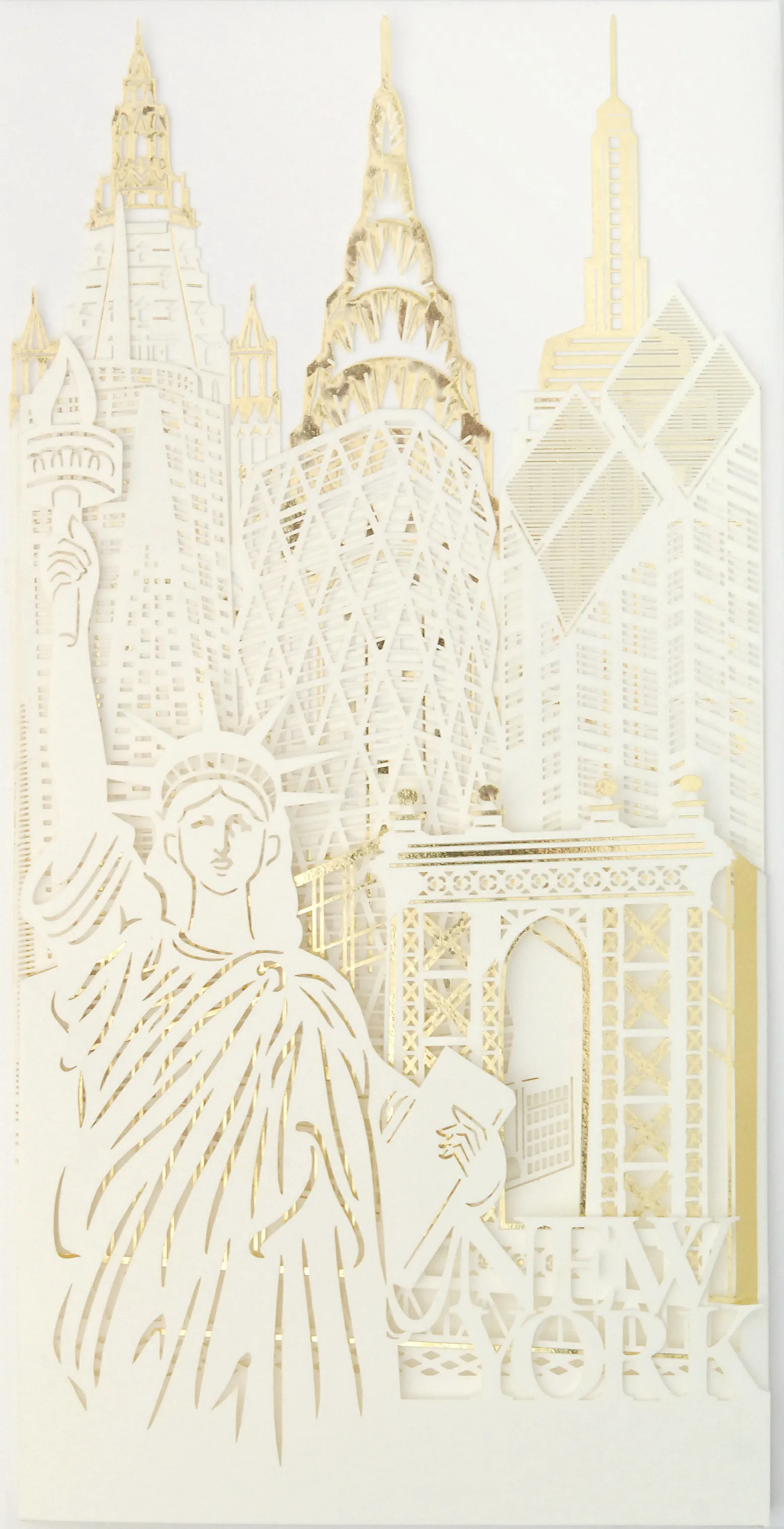 [8R] Laser Cut New York Handmade Card for Souvenir and Thank You Card