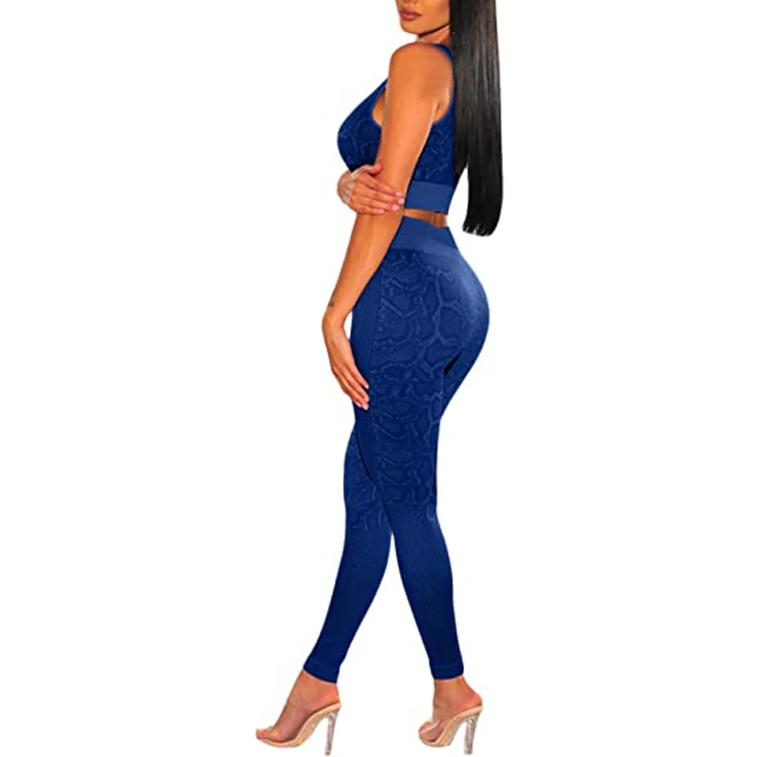 Private Label Fitness Sexy Wear Camo Zipper Sports Bra Washing Tank Top And Legging Workout Gear Women