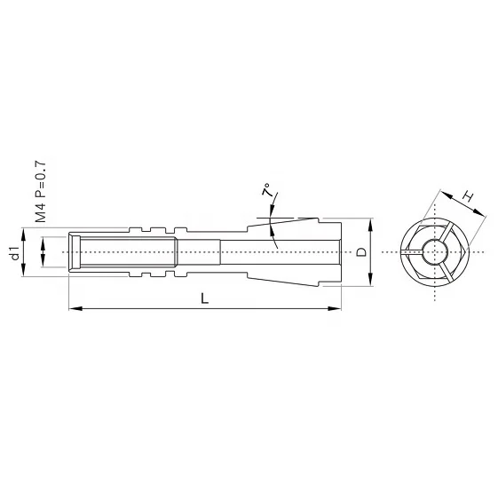 PCB SERIES 3.175 MM HIGH-SPEED DRILLING COLLET CHUCKS (GS-1561Q01)