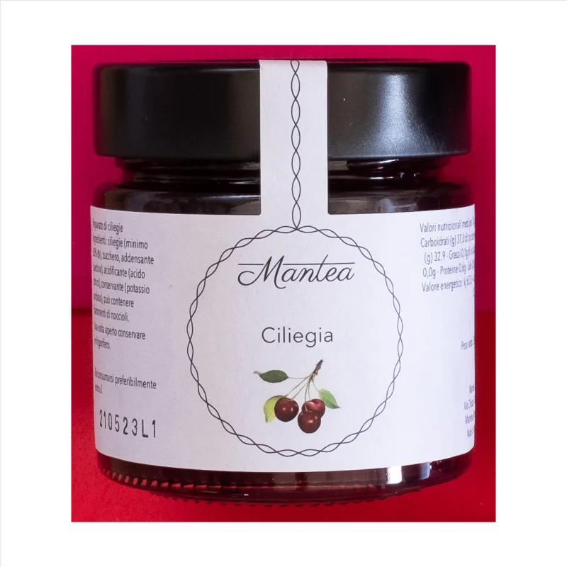 Top quality Italian cherries jam 60 % MANTEA 250 gr ready to ship