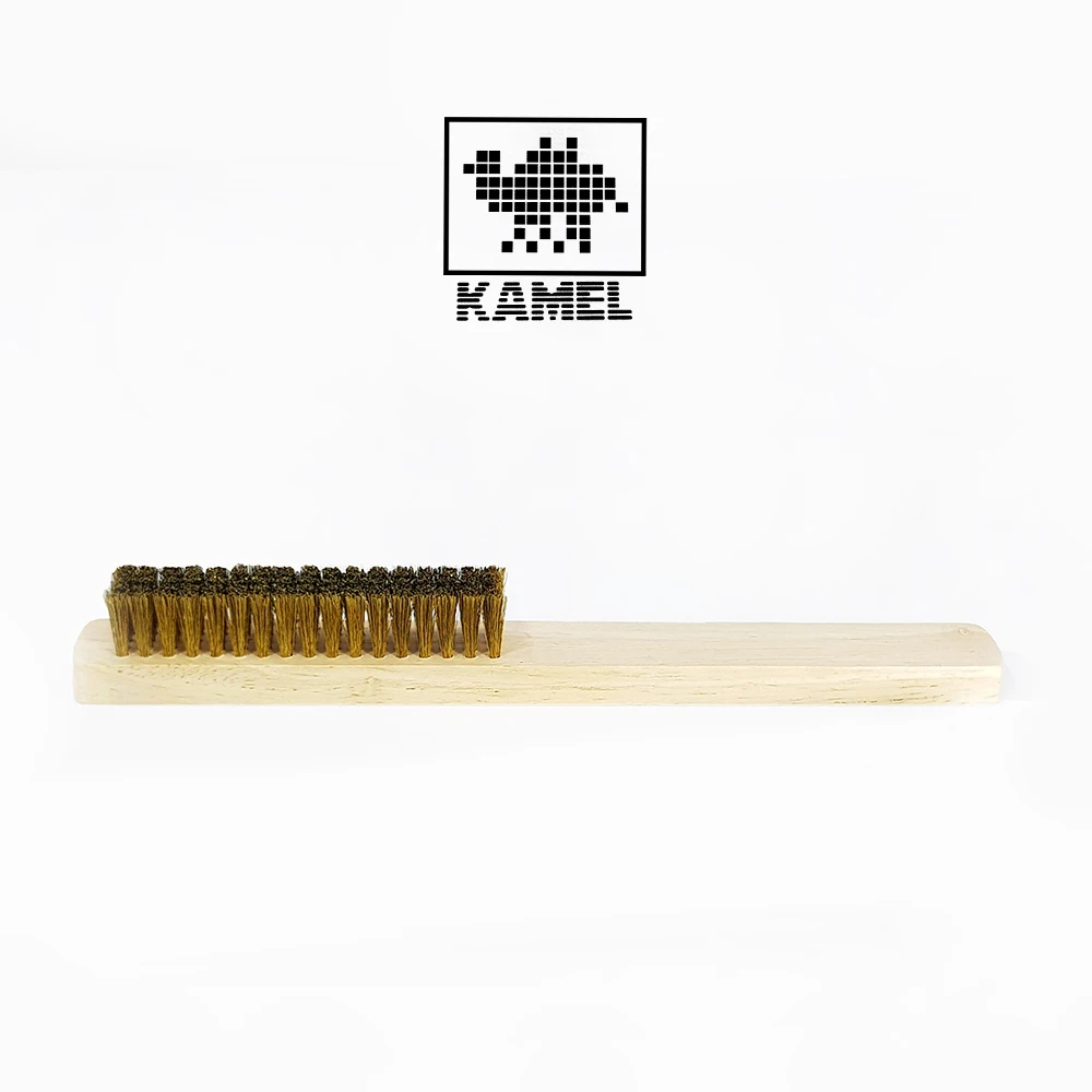 New Industrial Brush Kamel 5 Row Brass Wire Wooden Brush for Heavy Duty Cleaning High Quality