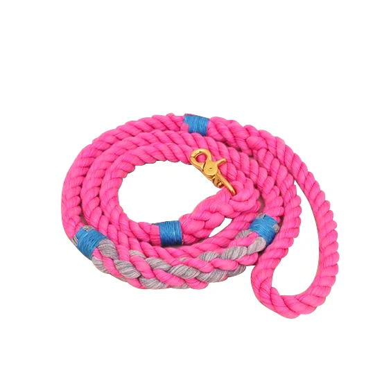Pet Lead Natural Organic Braided Cotton Rope Dog Leash Soft Personalized For Dogs Small Medium Large Pets Manufacturer