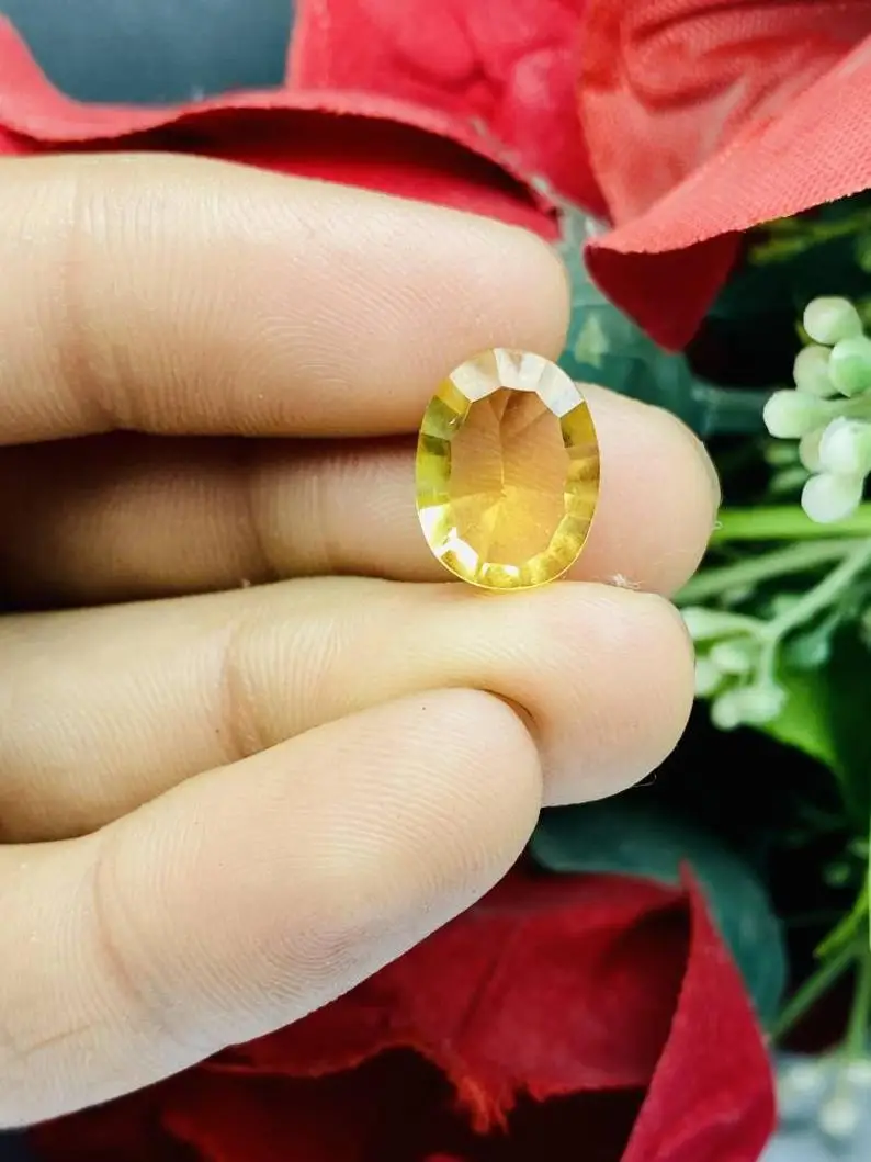 Top Quality 100% Natural Golden Citrine Cabochon Oval Shape Loose Genuine Gemstones For Exclusive Designer Jewelry Makings