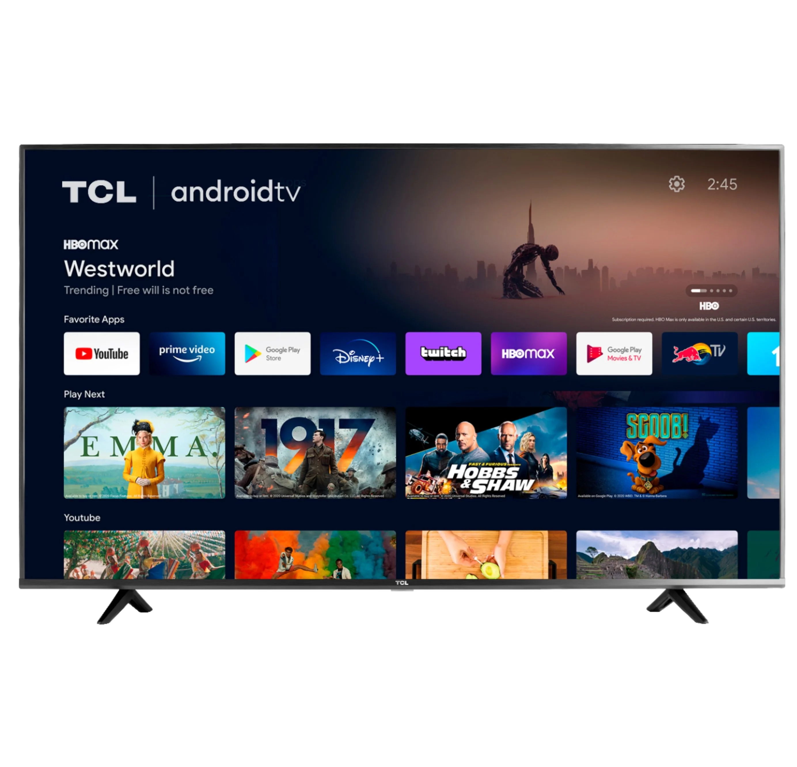 Смарт-ТВ на Android со светодиодной подсветкой, 50 дюймов, класс 4, 4K UHD