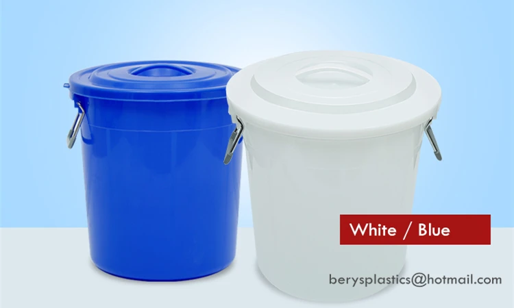 200l 200 liter 50 gallon large round plastic food water bucket with lid handle wholesale
