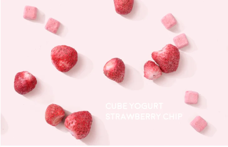 Lactobacillus Cube Yogurt Chip Apple. Strawberry, Pear Dried Yogurt kids snack made in Korea