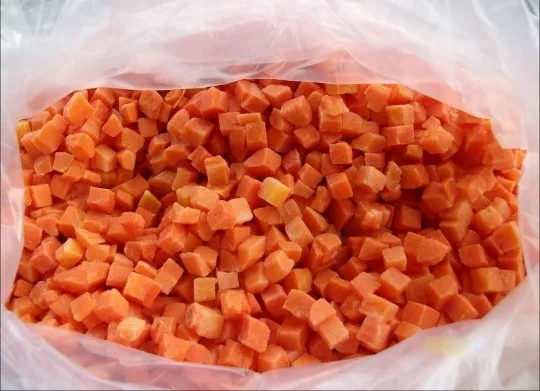 IQF - Frozen Carrot Vegetable Diced/Sliced Factory Direct Sales Fruits and Vegetables in