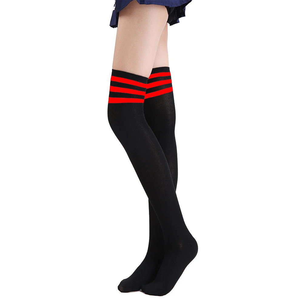 New Winter Thick Long Knitted Over Knee Thigh High Socks for Women Girl Casual Multi Color Socks